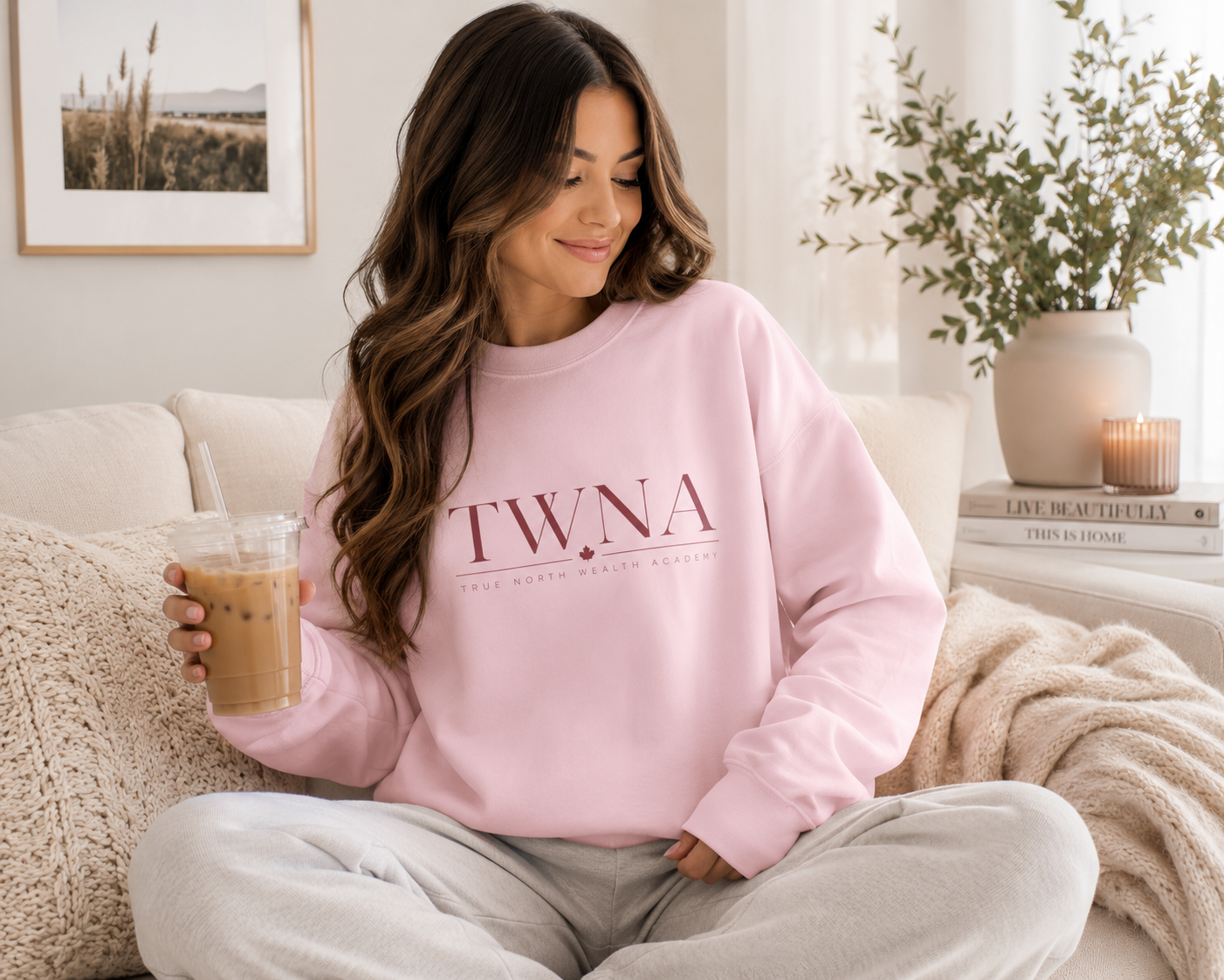 TWNA Minimalist Logo Sweatshirt — Classic Crewneck for Everyday Wear
