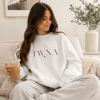 TWNA Minimalist Logo Sweatshirt — Classic Crewneck for Everyday Wear