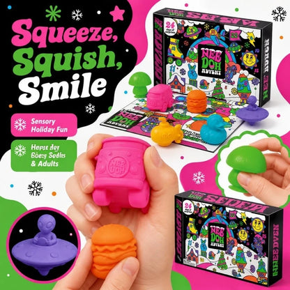 Christmas Advent Calendar Gift Box, 24‑Day Surprise Mini Squishy Fidget Toys🎄
