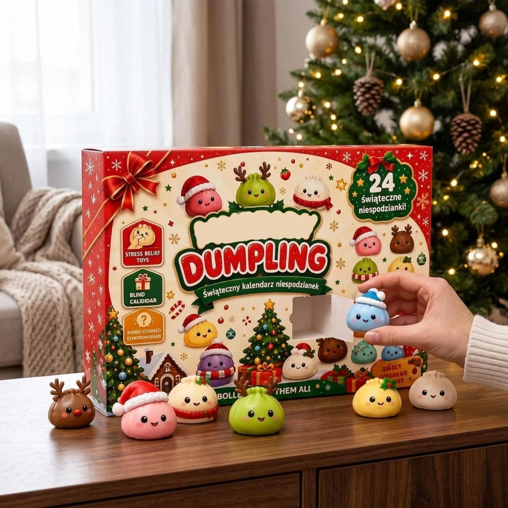 24‑Days Christmas Dumpling Advent Calendar Gift Set, Holiday Countdown Ornaments & Festive Party Favor Gifts🎄🎅🏻