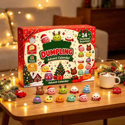 24‑Days Christmas Dumpling Advent Calendar Gift Set, Holiday Countdown Ornaments & Festive Party Favor Gifts🎄🎅🏻
