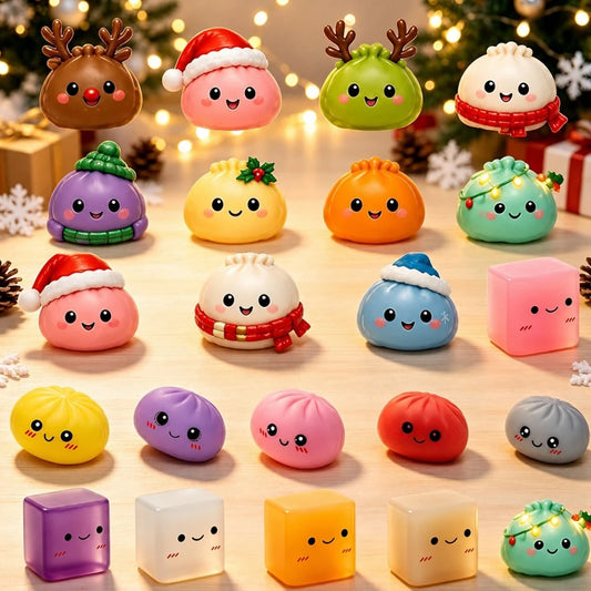 24‑Days Christmas Dumpling Advent Calendar Gift Set, Holiday Countdown Ornaments & Festive Party Favor Gifts🎄🎅🏻