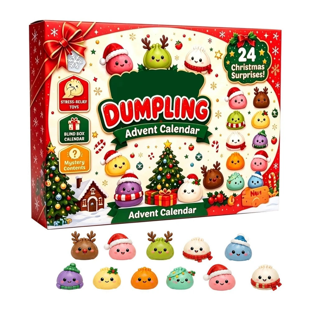 24‑Days Christmas Dumpling Advent Calendar Gift Set, Holiday Countdown Ornaments & Festive Party Favor Gifts🎄🎅🏻